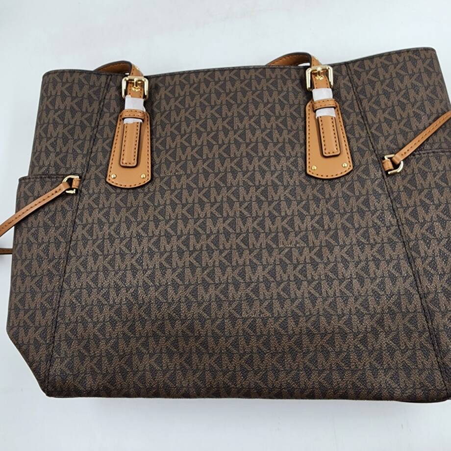 MICHAEL Michael Kors Logo Voyager East West Large Tote Women's Brown/Gold