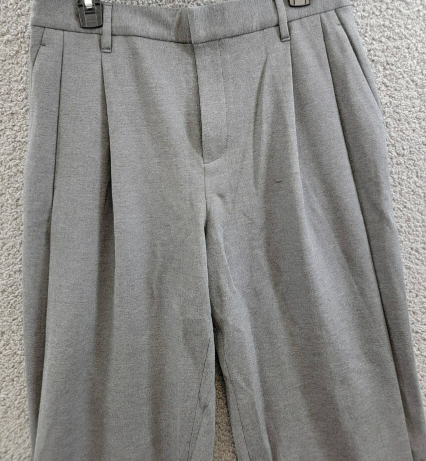 rag & bone Cecily Taper Leg Pants Women's 6 Charcoal Heather Zip Hook & Bar