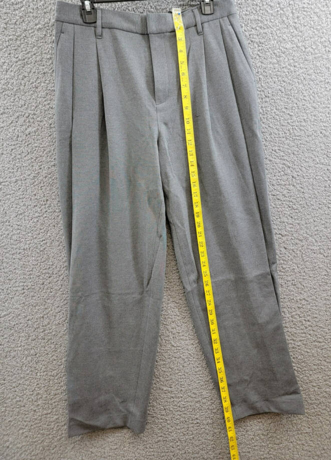 rag & bone Cecily Taper Leg Pants Women's 6 Charcoal Heather Zip Hook & Bar