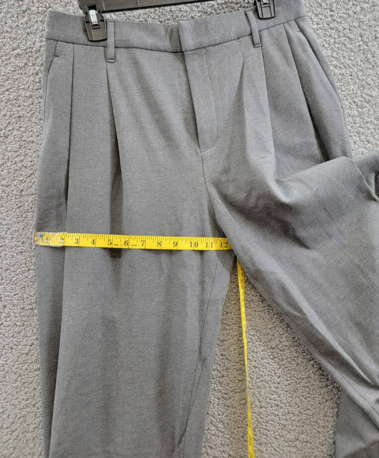 rag & bone Cecily Taper Leg Pants Women's 6 Charcoal Heather Zip Hook & Bar