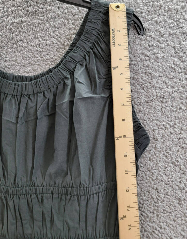 Rails Anastasia Smocked Dress Women's M Black Scoop Neck Sleeveless Pullover