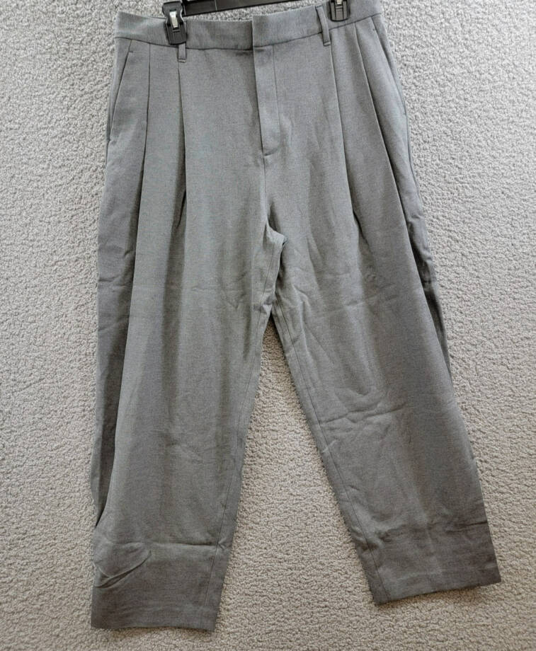 rag & bone Cecily Taper Leg Pants Women's 10 Charcoal Heather Zip Hook & Bar