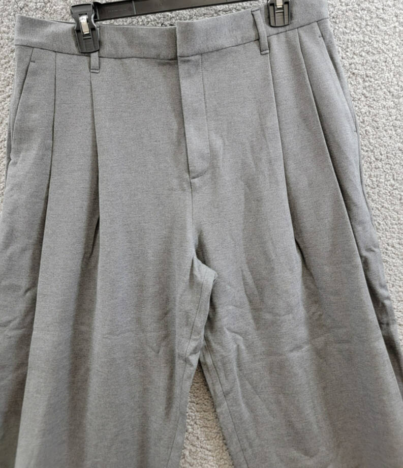 rag & bone Cecily Taper Leg Pants Women's 10 Charcoal Heather Zip Hook & Bar