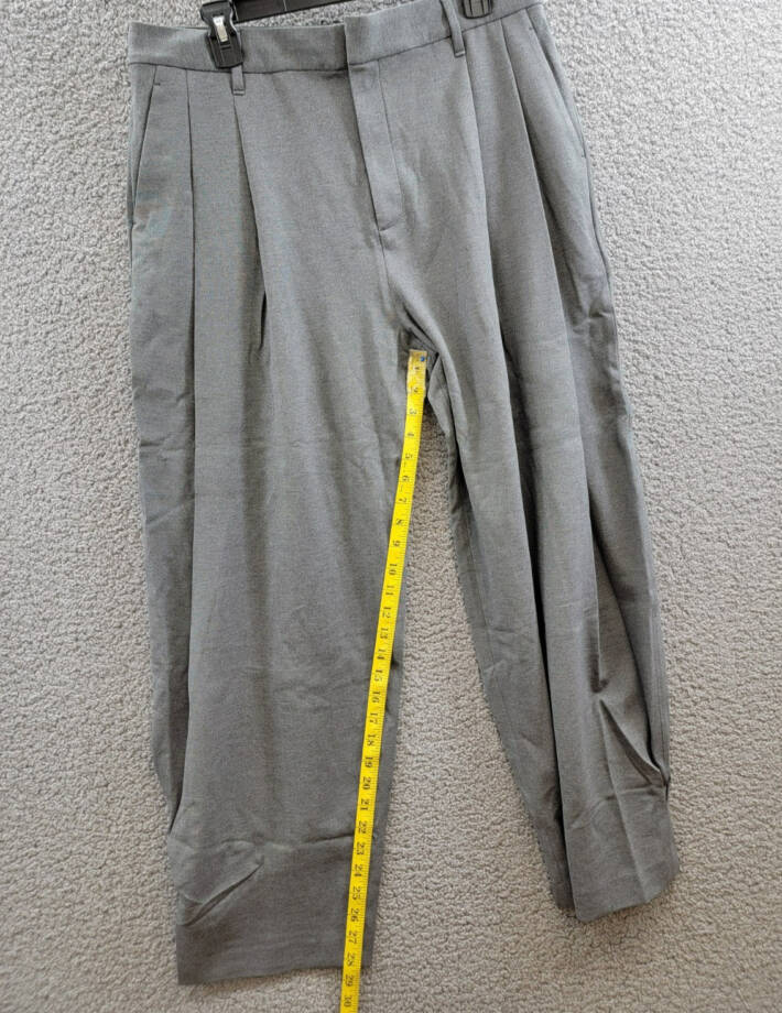 rag & bone Cecily Taper Leg Pants Women's 10 Charcoal Heather Zip Hook & Bar