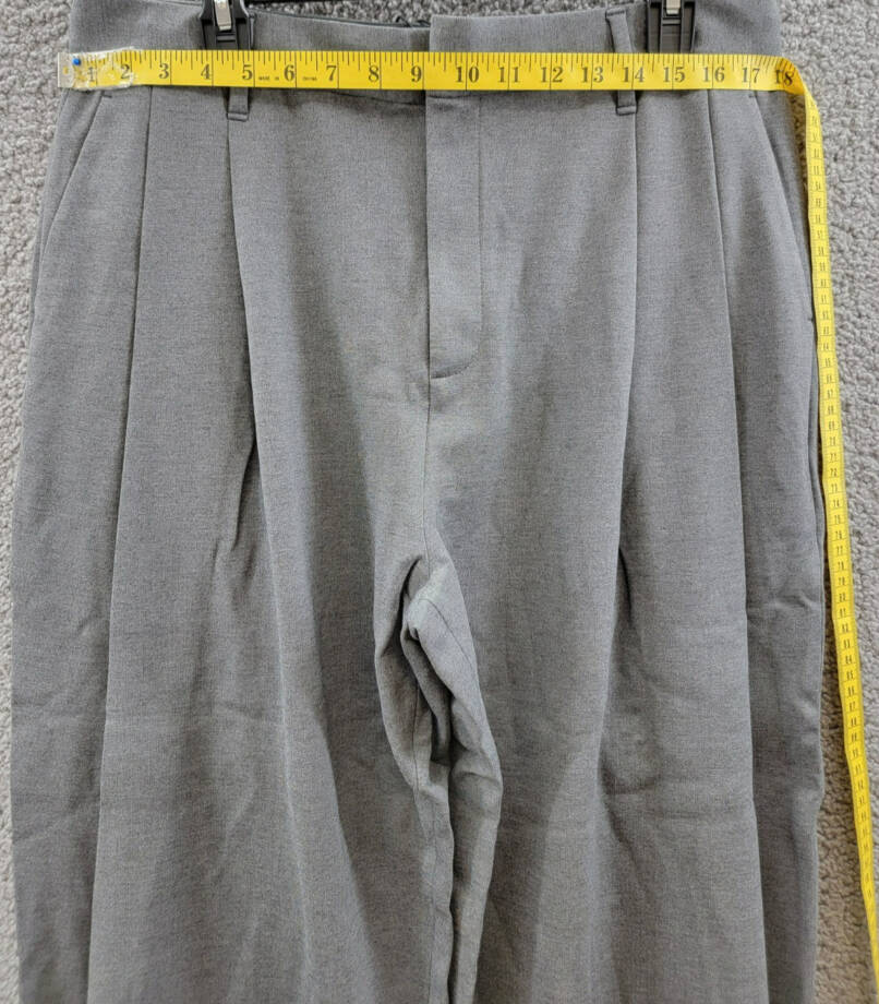 rag & bone Cecily Taper Leg Pants Women's 10 Charcoal Heather Zip Hook & Bar