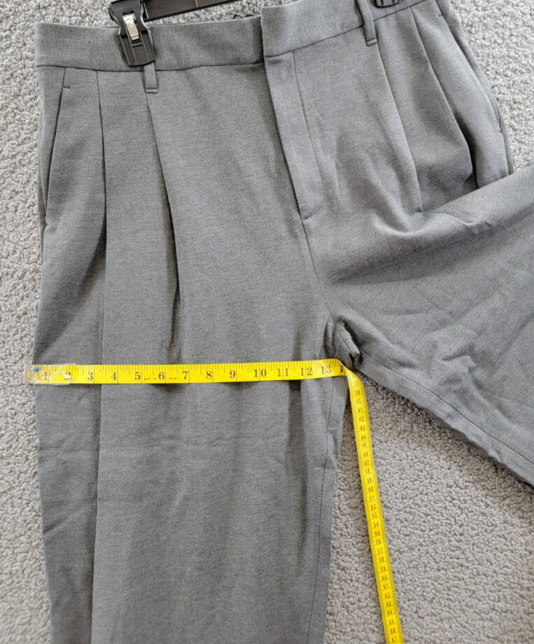 rag & bone Cecily Taper Leg Pants Women's 10 Charcoal Heather Zip Hook & Bar