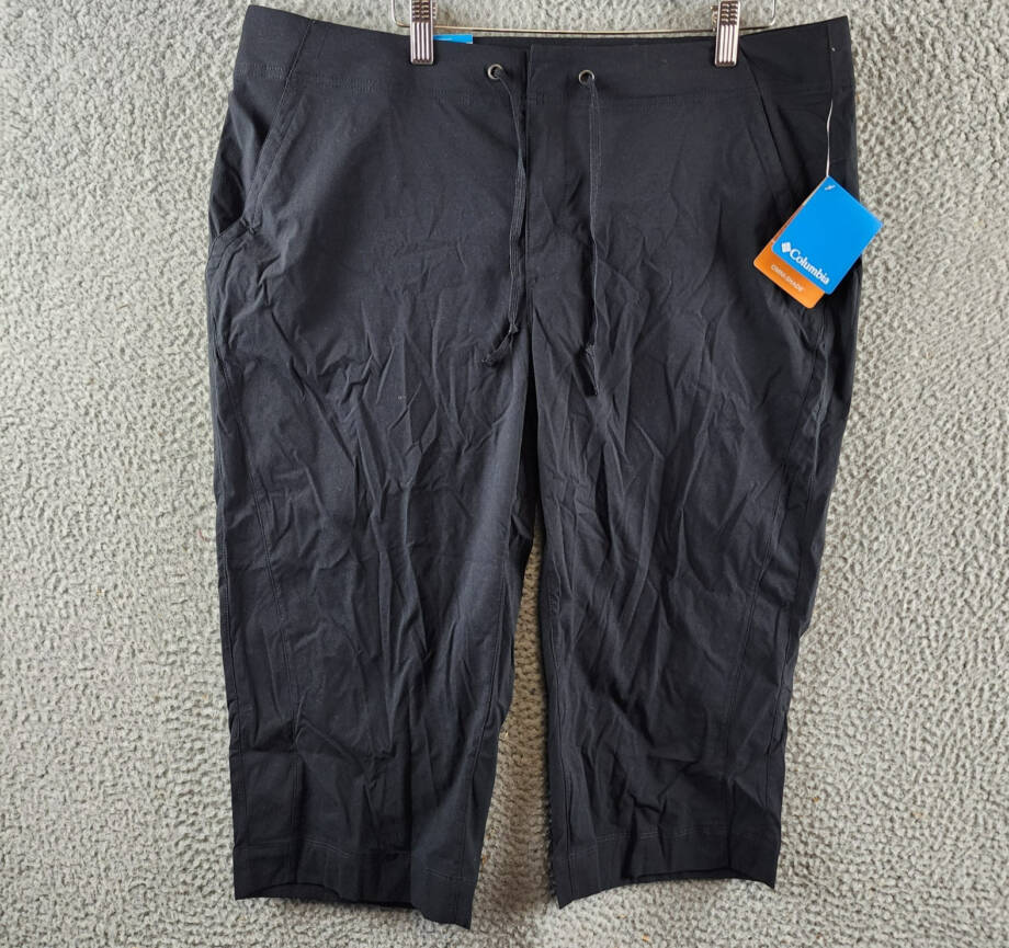 Columbia Plus Size Anytime Outdoor Capri Pants Women's 16W Charcoal Pull On
