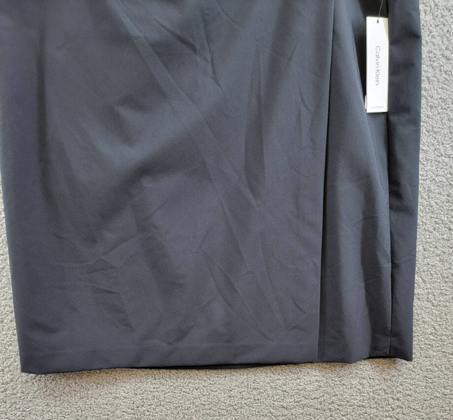 Calvin Klein Plus Size Infinite Stretch Button-Waist Overlap Skirt Women's 22W
