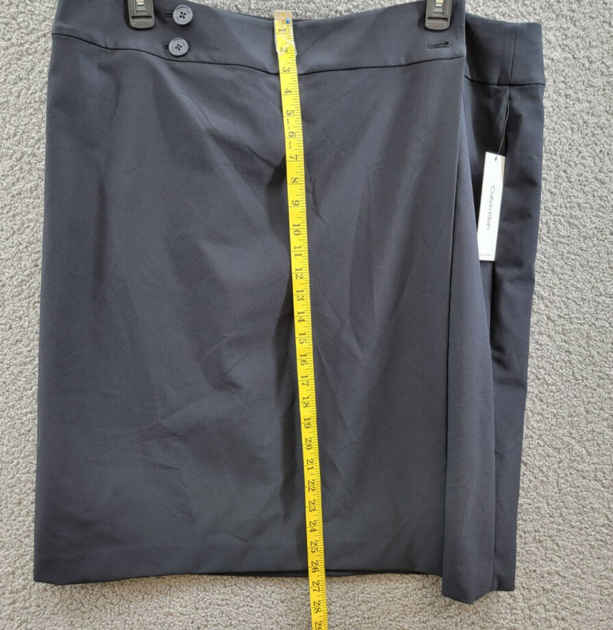 Calvin Klein Plus Size Infinite Stretch Button-Waist Overlap Skirt Women's 22W