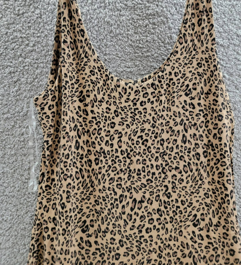 Bar III Petite Animal-Print Bodycon Midi Dress Women's PM Molly Cheetah Pullover