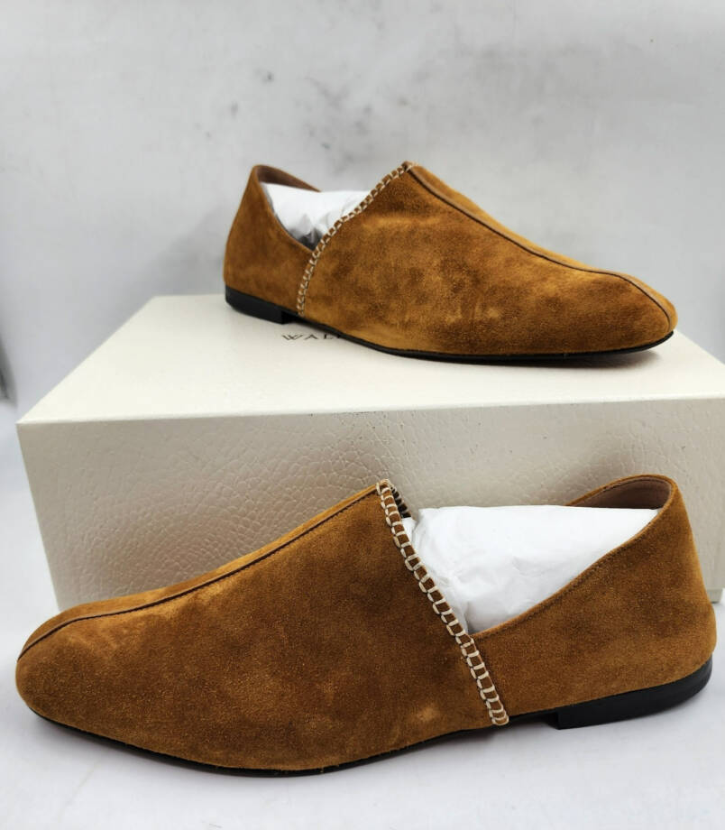 Wales Bonner Babush Collapsible Heel Slippers Men's 42.5/9.5US Tan Almond Toe