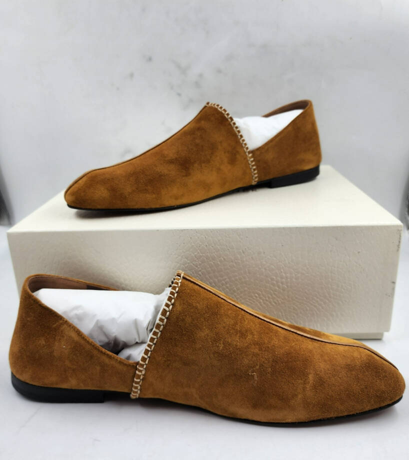 Wales Bonner Babush Collapsible Heel Slippers Men's 42.5/9.5US Tan Almond Toe