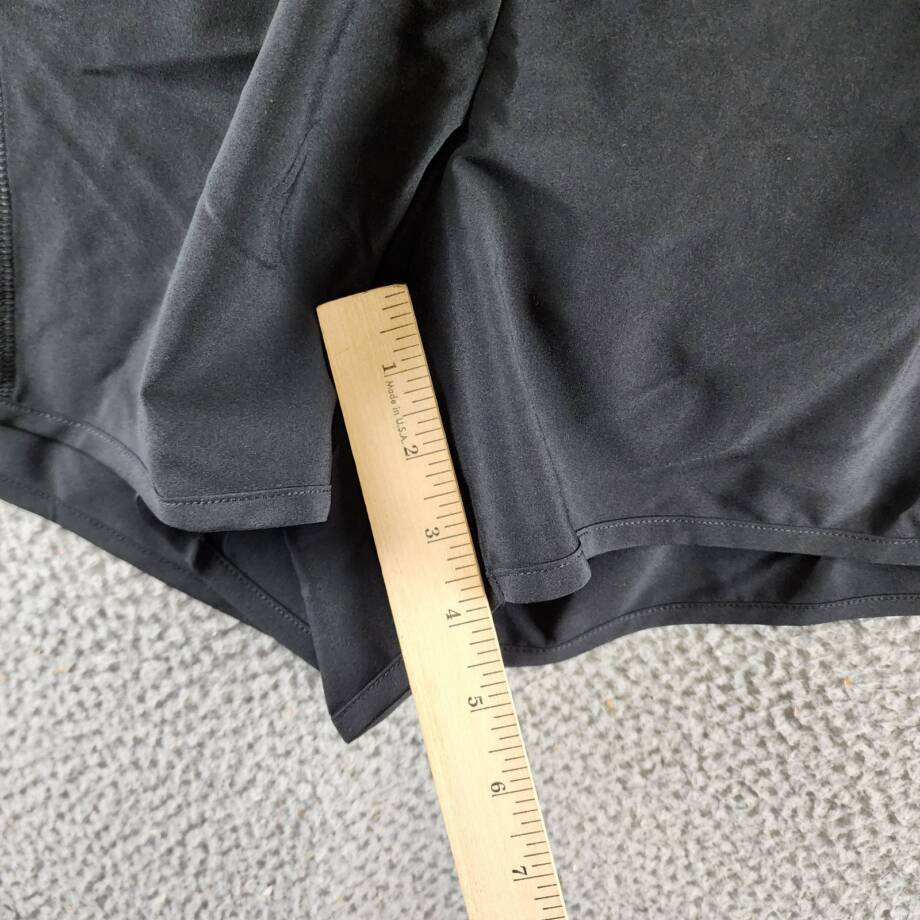 ID Ideology Plus Size Solid Elastic-Back Woven Running Shorts Women's 1X Black