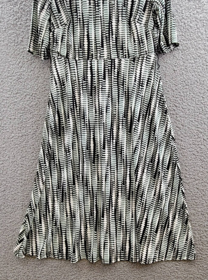 Kasper Petite Printed Fit & Flare Dress Women's 6P Multicolor Back Zip Closure