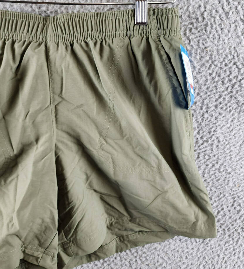Columbia Sandy River Water-Resistant Shorts Women's S Stone Green Elastic Waist