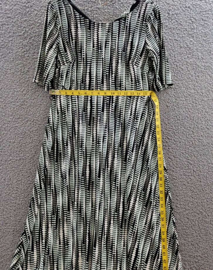 Kasper Petite Printed Fit & Flare Dress Women's 6P Multicolor Back Zip Closure