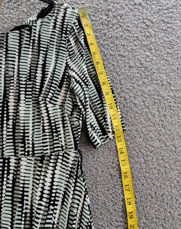 Kasper Petite Printed Fit & Flare Dress Women's 6P Multicolor Back Zip Closure