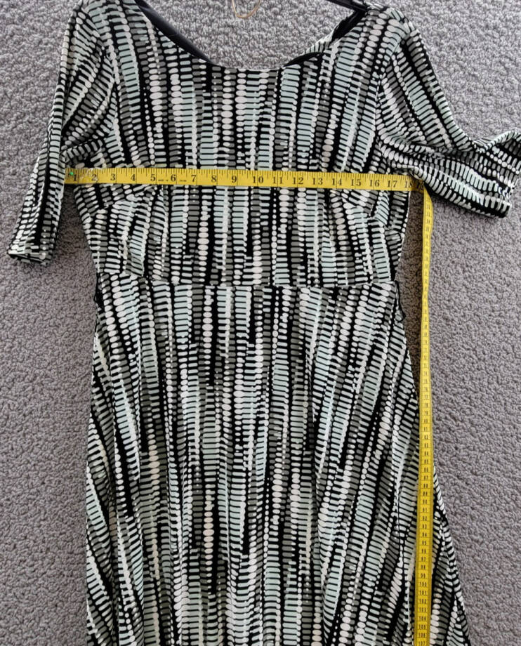 Kasper Petite Printed Fit & Flare Dress Women's 6P Multicolor Back Zip Closure