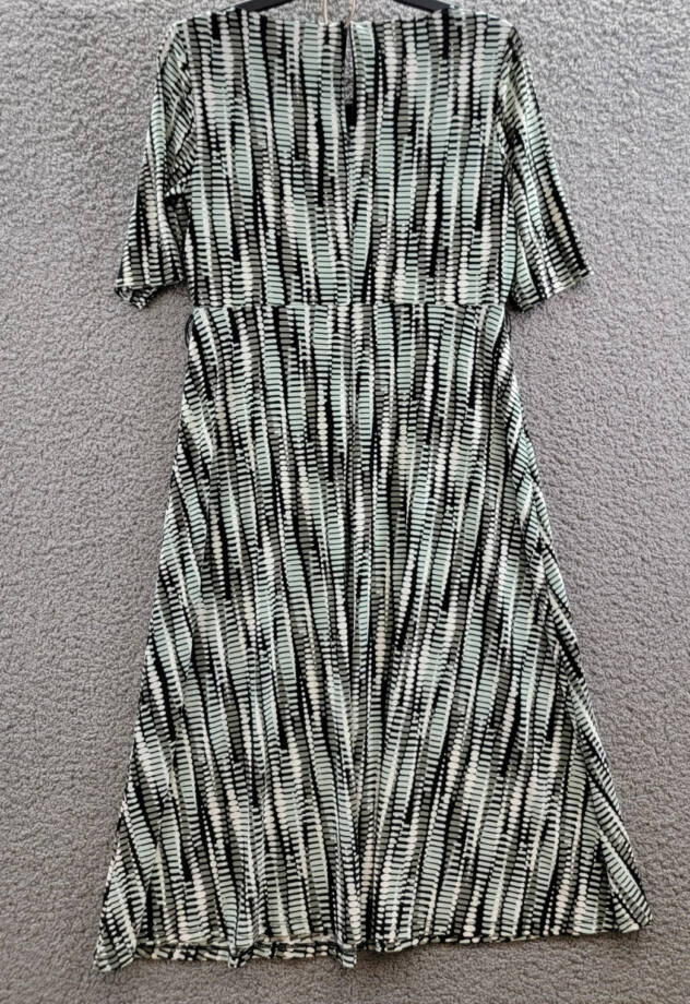 Kasper Petite Printed Fit & Flare Dress Women's 6P Multicolor Back Zip Closure