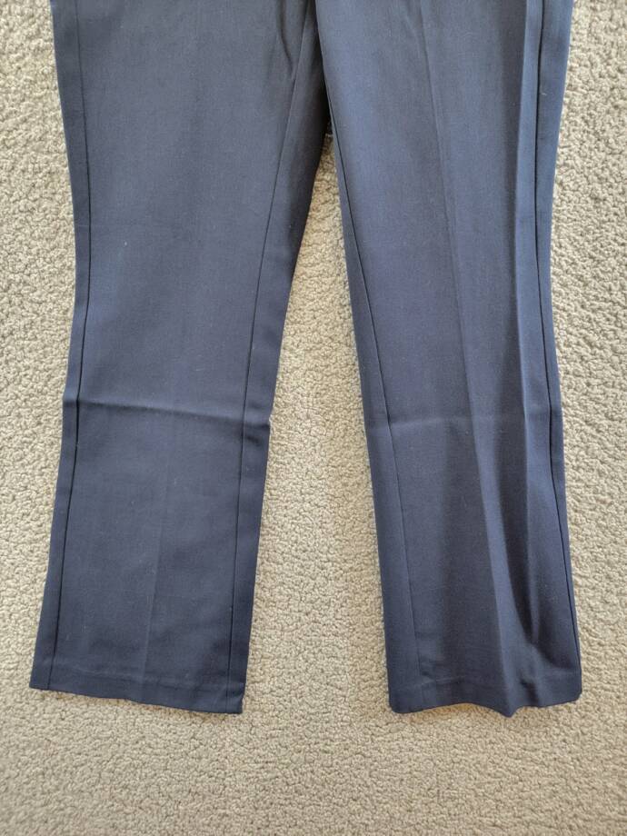 NIC+ZOE Demi Boot Ankle Plaza Pants Women's 2 Dark Indigo Zip Hook & Bar Closure