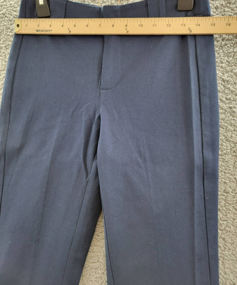 NIC+ZOE Demi Boot Ankle Plaza Pants Women's 2 Dark Indigo Zip Hook & Bar Closure