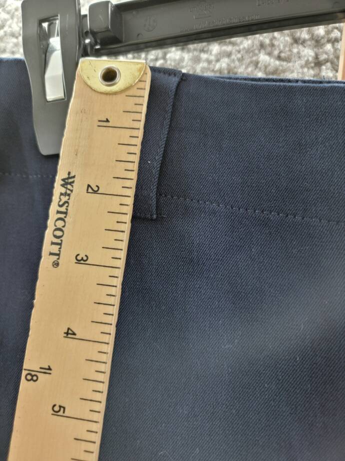 NIC+ZOE Demi Boot Ankle Plaza Pants Women's 2 Dark Indigo Zip Hook & Bar Closure