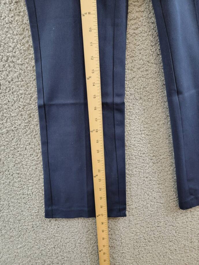 NIC+ZOE Demi Boot Ankle Plaza Pants Women's 2 Dark Indigo Zip Hook & Bar Closure