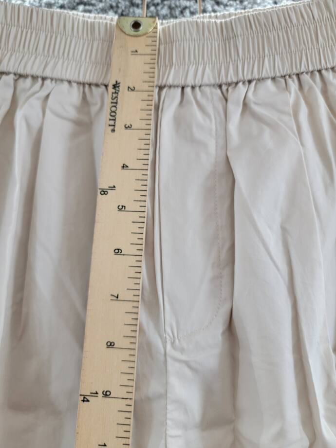 AQUA Pull On Cargo Pants Women's S Tan Pocket Elastic Waist Drawcord Hem Pull On