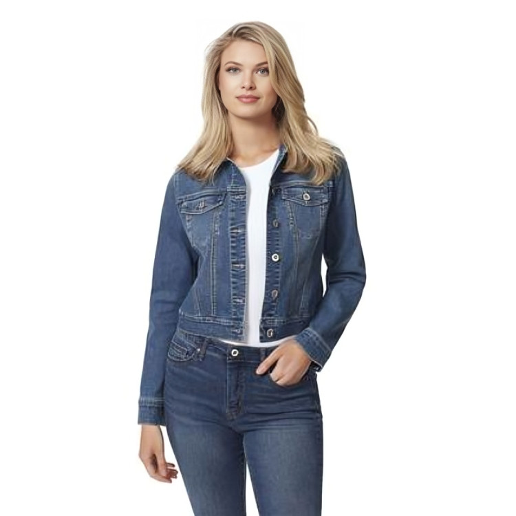 Jessica Simpson Trendy Plus Size Pixie Long Sleeve Denim Jacket Womens 2X Mercer