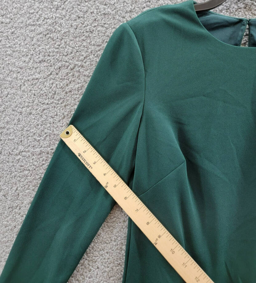 Vince Camuto Lace-Hem Bodycon Dress Women's 6 Hunter Crewneck Button Back Zip